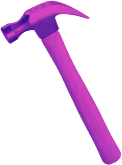 Pinkfarbener Hammer