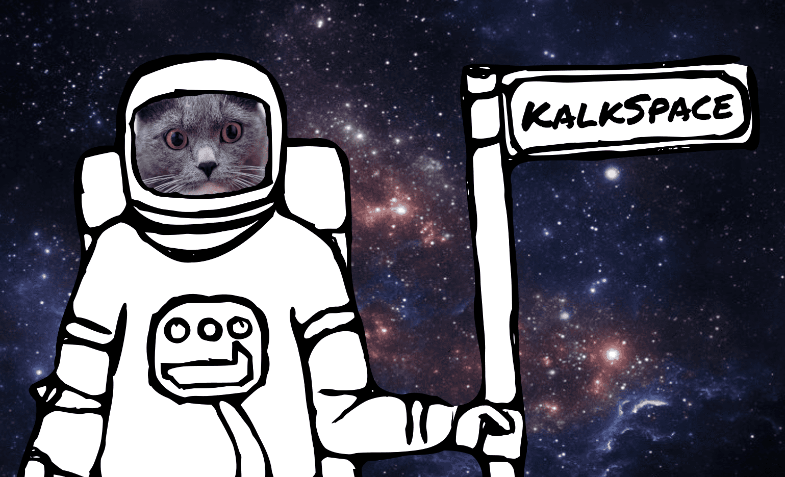 Katze im Astronautenanzug